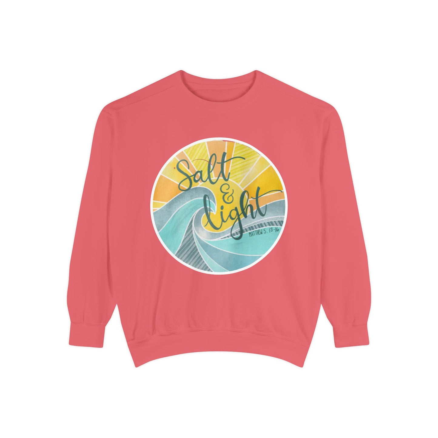 Salt and Life Christian Comfort Color Crewneck Sweatshirt - Inspirational Bible Verse Apparel - Secret Sister Gift - Gift for Her -
