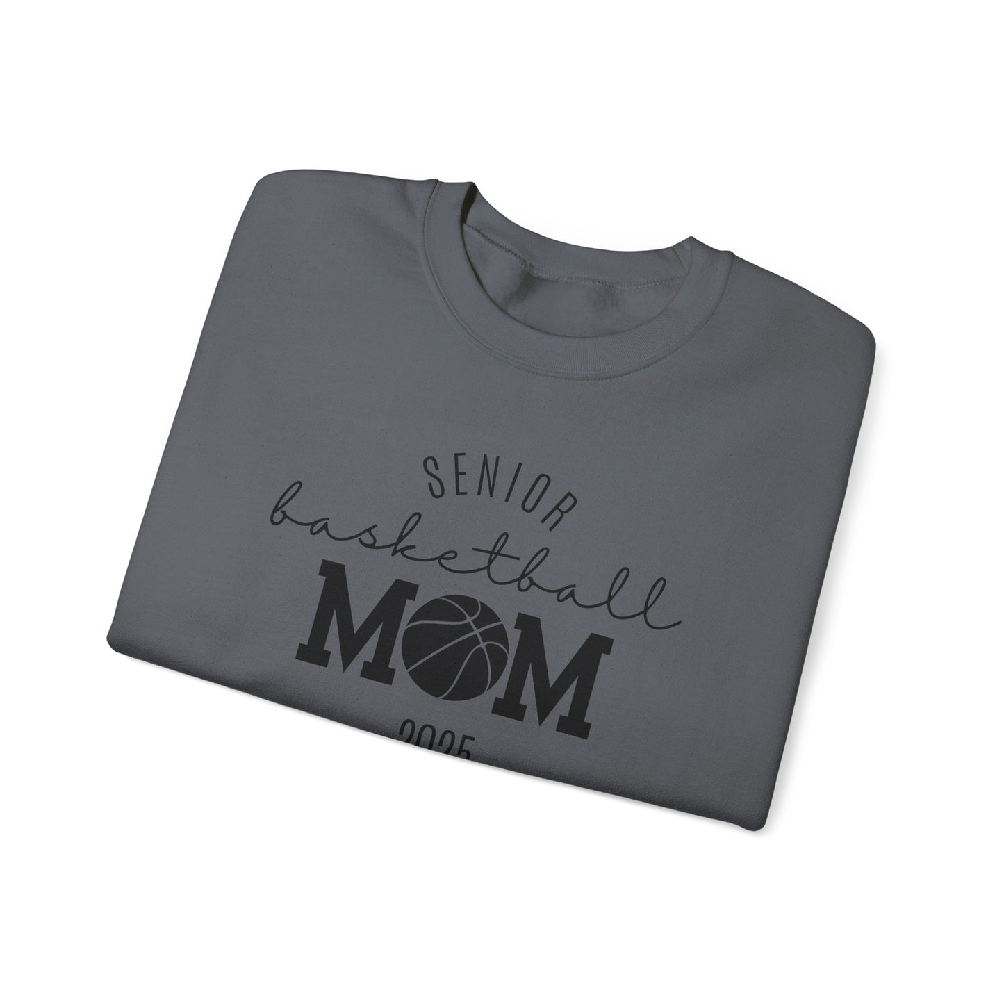 Basketball Mom Personalized Crewneck Sweatshirt for Senior Player, Team Mom Gift, Sports Mom Apparel, Customized Basketball Mom Sweatshirt