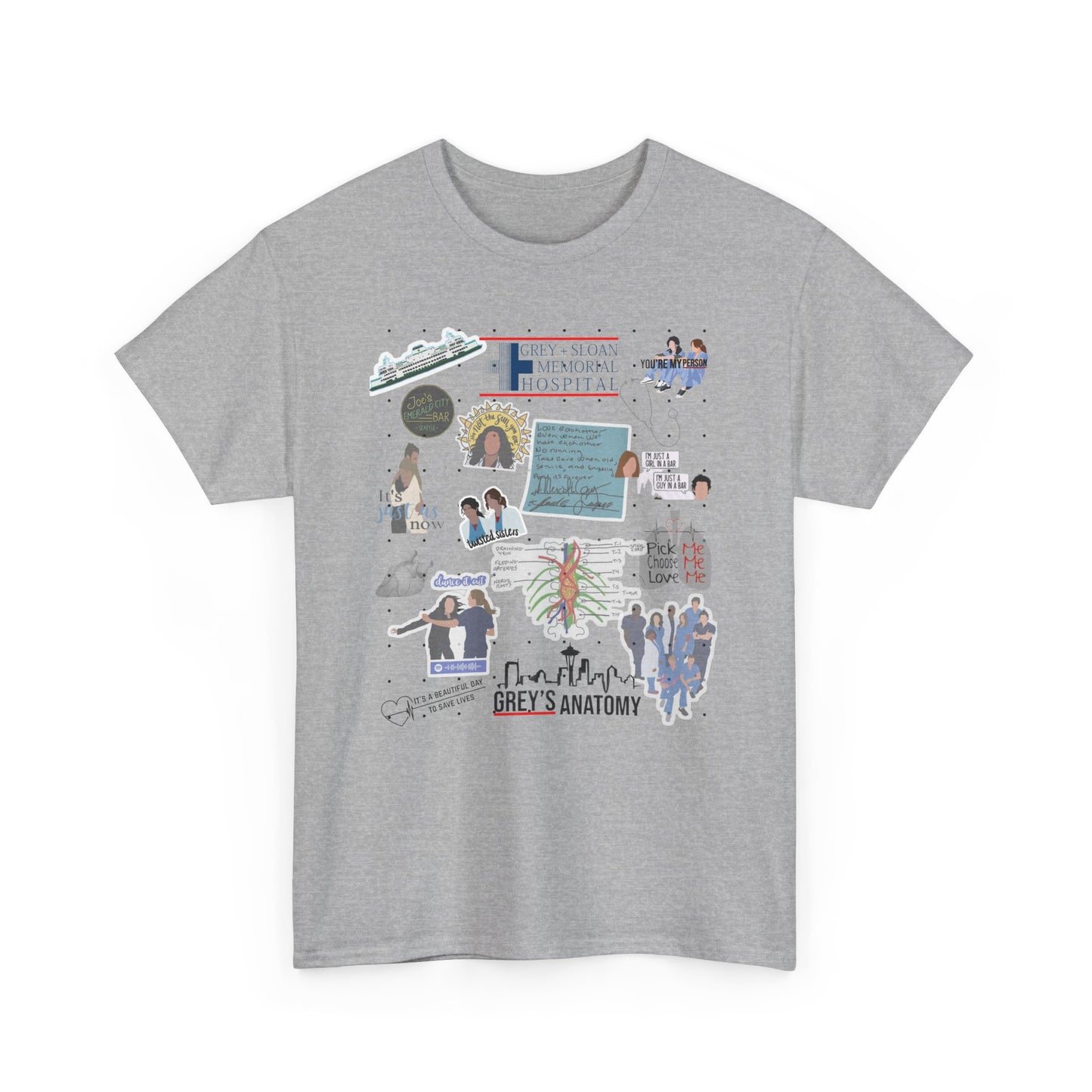Greys Anatomy T Shirt; TV Show; Women's Girl's Shirt; Grey Sloan Memorial Hospital; You are the sun Theme; McDreamy fan; You're my person