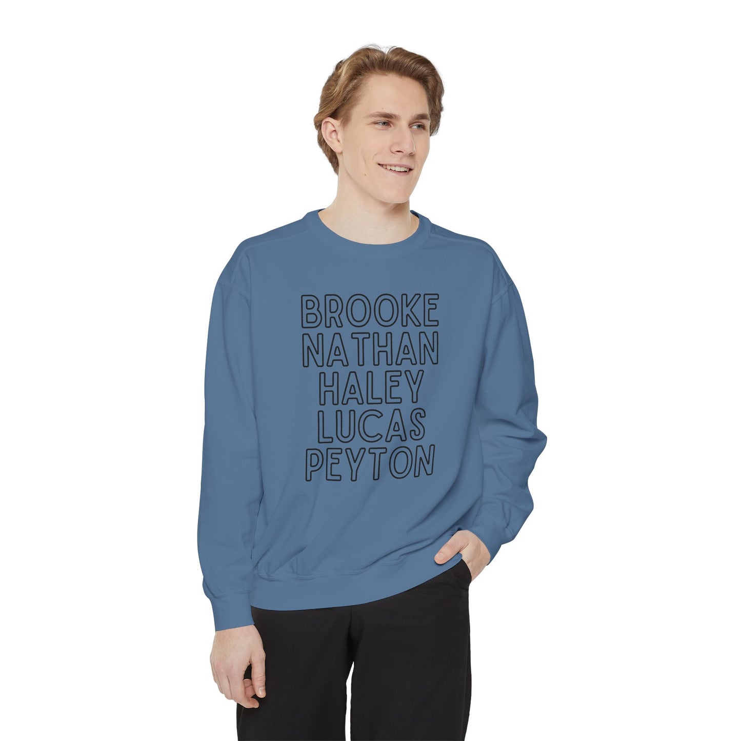 Ravens' Tree Hill Crew Neck Comfort Colors Sweatshirt - One Tree Hill Ravens Themed Shirt - OG Character Names