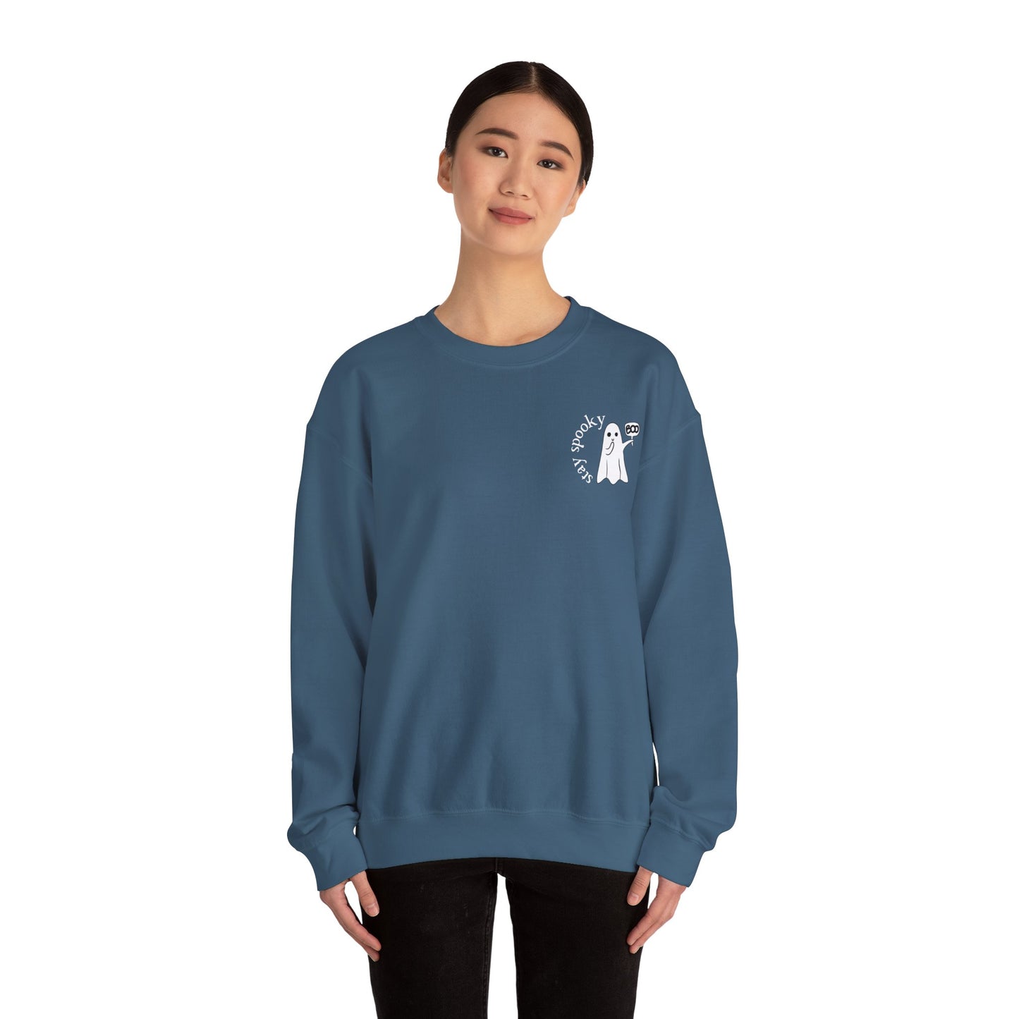 Enchanting "Stay Spooky" Ghost Sweatshirt - Cute Women's Halloween Shirt - Women's Fall Crewneck - BOO Ghost Sweatshirt