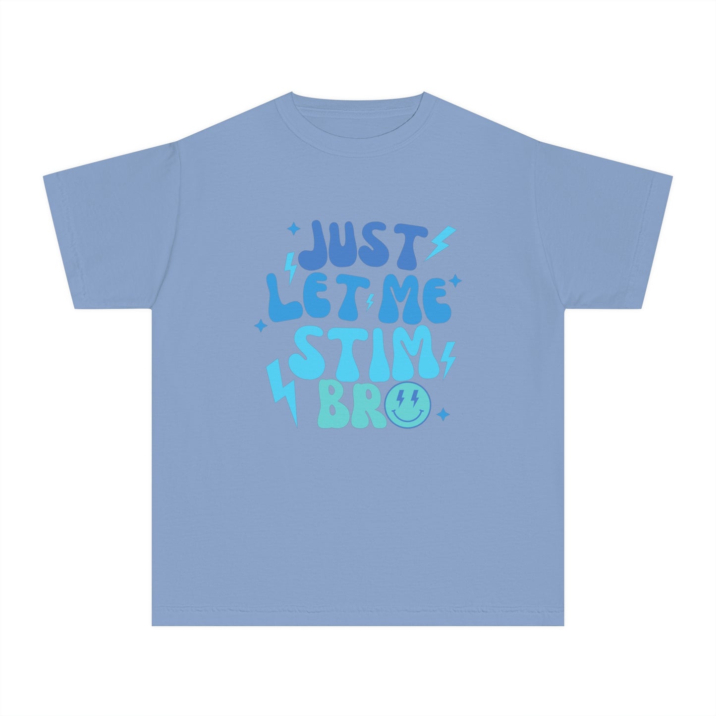 Just Let Me Stim - Autism Acceptance T-shirt - Smiley Face Shirt for Boys or Girls