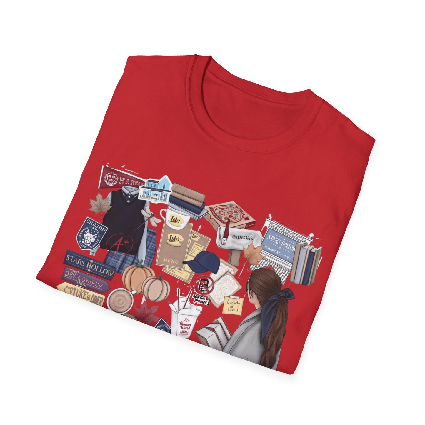 Gilmore Girls themed tshirt for women; Mother Daughter shirt; TV apparel; Fan club apparel; Dragonfly inn; Lukes Diner; Chilton; Yale
