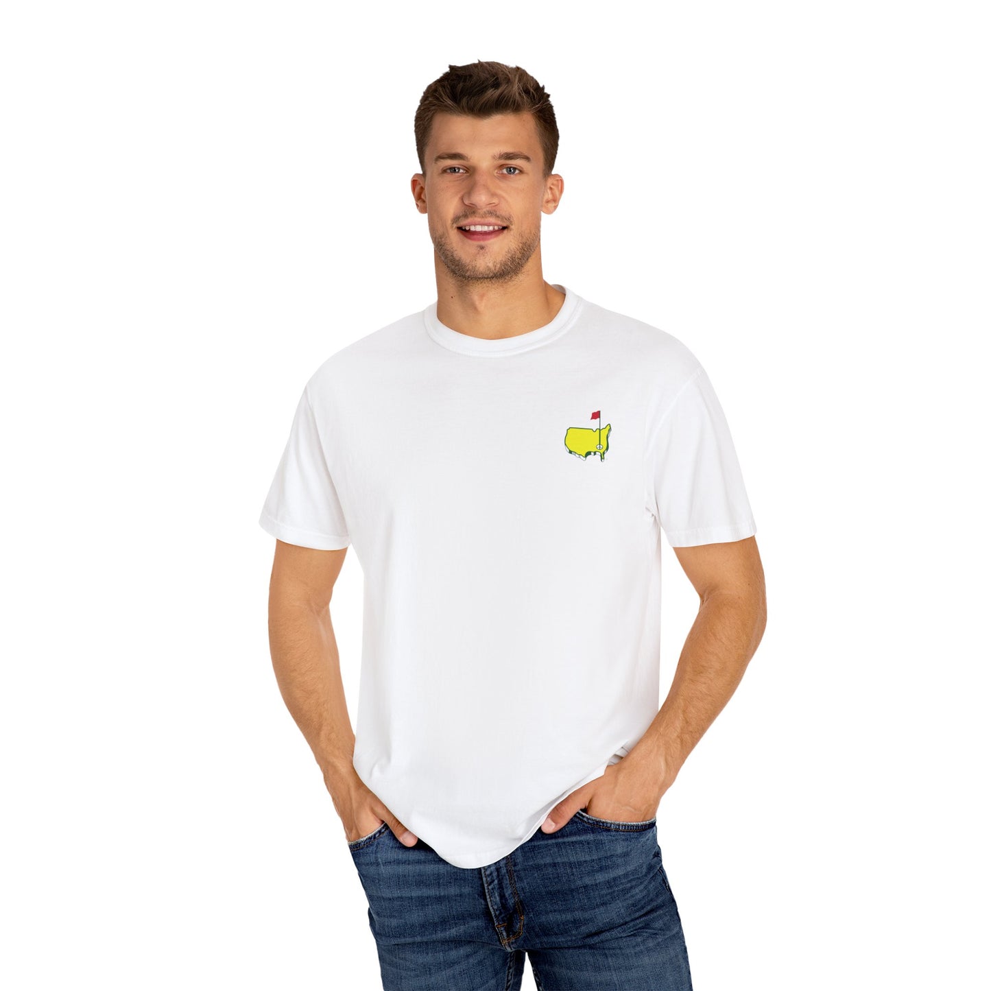 Golf T Shirt for Women and Men - Master's Golf Tournament Theme - Augusta Georgia Clubhouse Shirt- Front and Back T Shirt - Comfort Colors