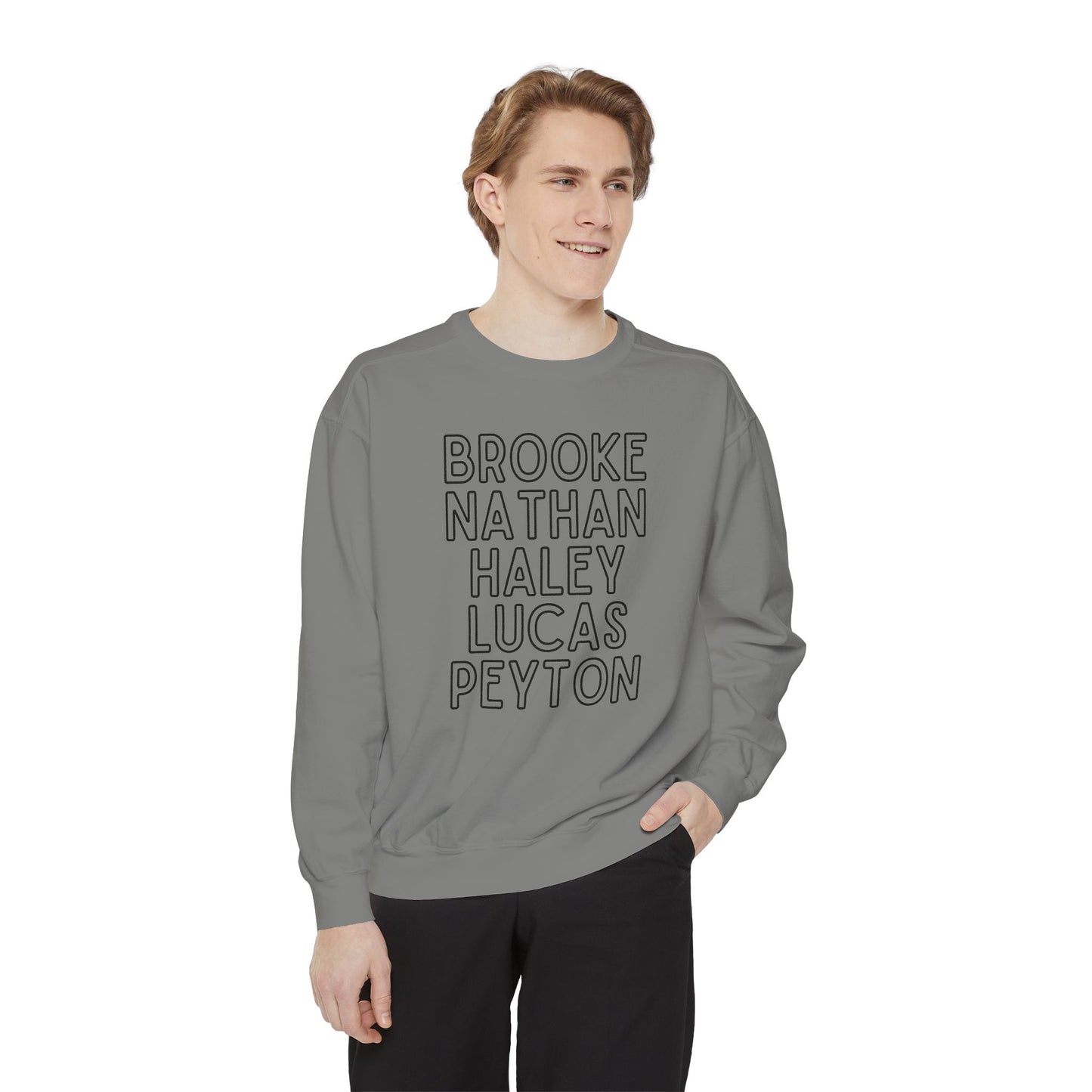 Ravens' Tree Hill Crew Neck Comfort Colors Sweatshirt - One Tree Hill Ravens Themed Shirt - OG Character Names