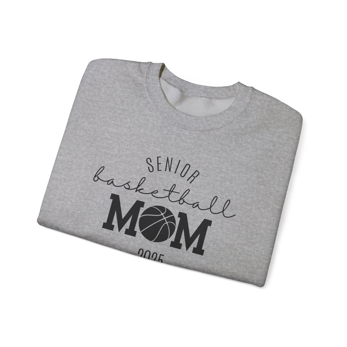 Basketball Mom Personalized Crewneck Sweatshirt for Senior Player, Team Mom Gift, Sports Mom Apparel, Customized Basketball Mom Sweatshirt
