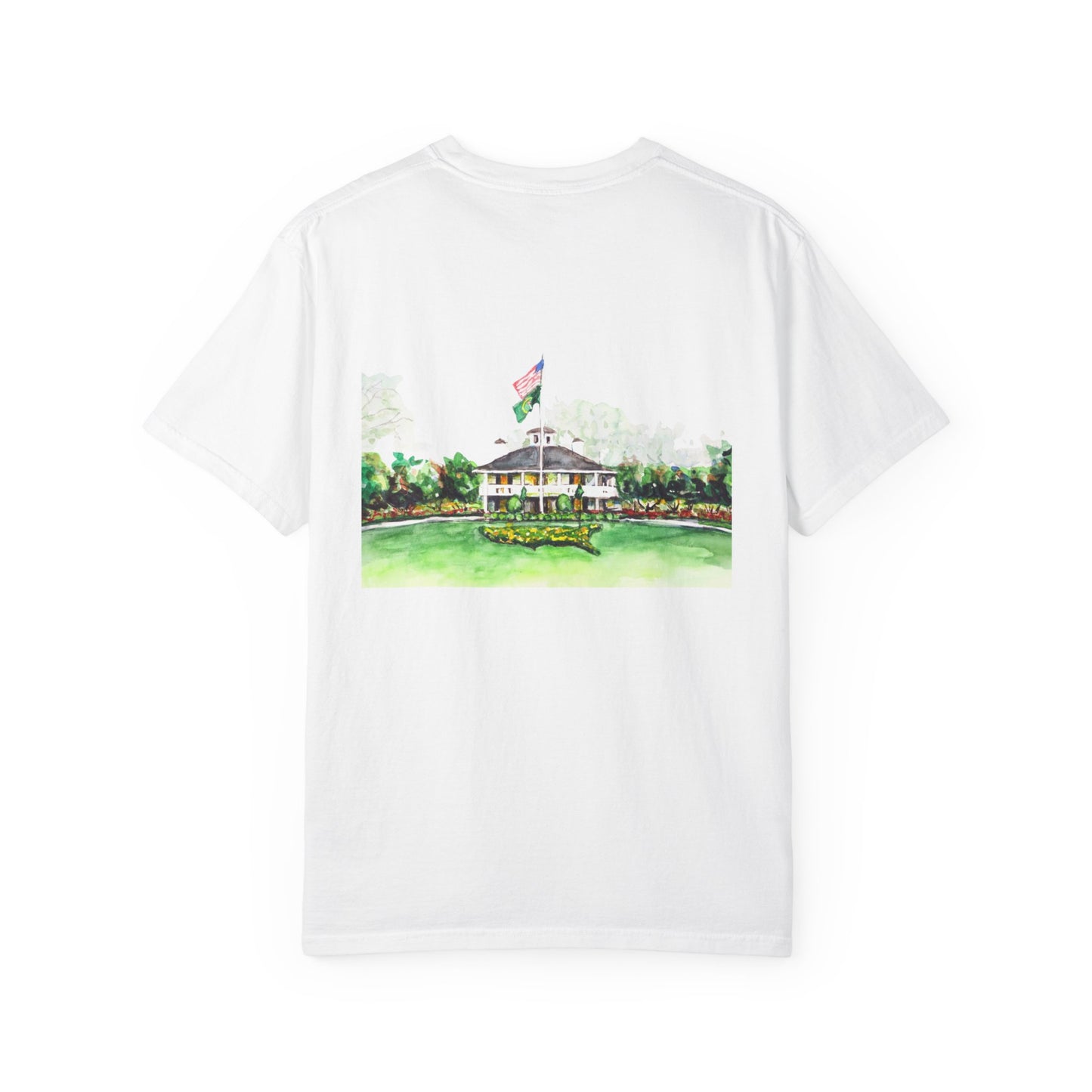 Golf T Shirt for Women and Men - Master's Golf Tournament Theme - Augusta Georgia Clubhouse Shirt- Front and Back T Shirt - Comfort Colors