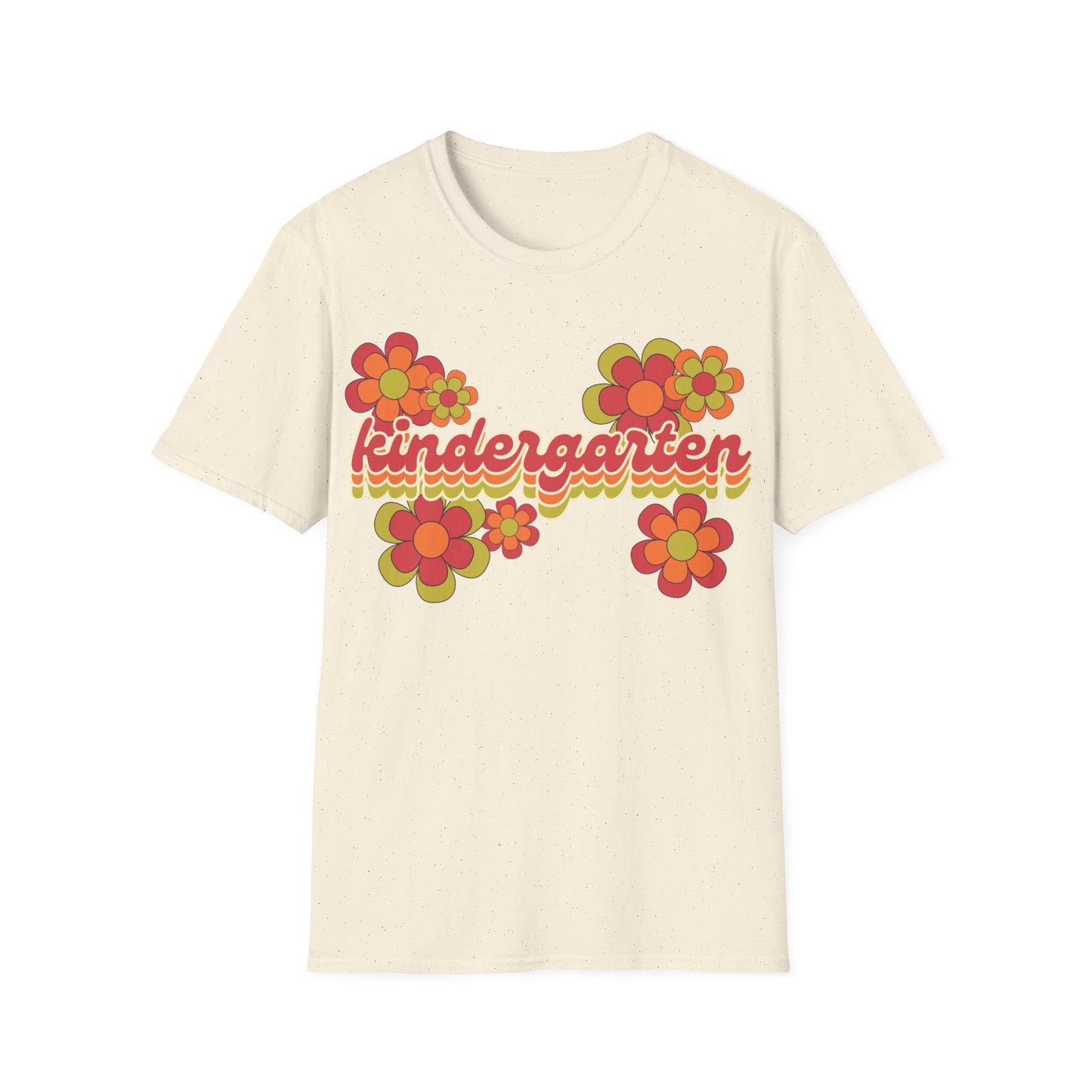 Kindergarten Teacher Tee - Colorful Retro Floral Grade Level T-Shirt - Teacher appreciation - Back to School Shirt