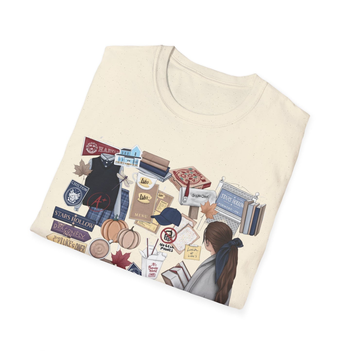 Gilmore Girls themed tshirt for women; Mother Daughter shirt; TV apparel; Fan club apparel; Dragonfly inn; Lukes Diner; Chilton; Yale
