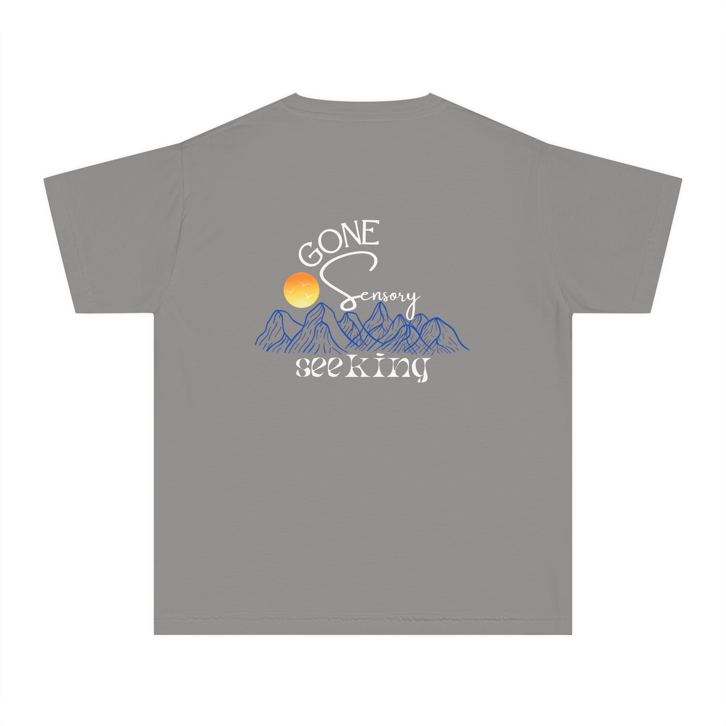 Adventure Awaits - Sensory Seeking Kids T-shirt - Comfort Colors - Autism Acceptance - Front AND back Design