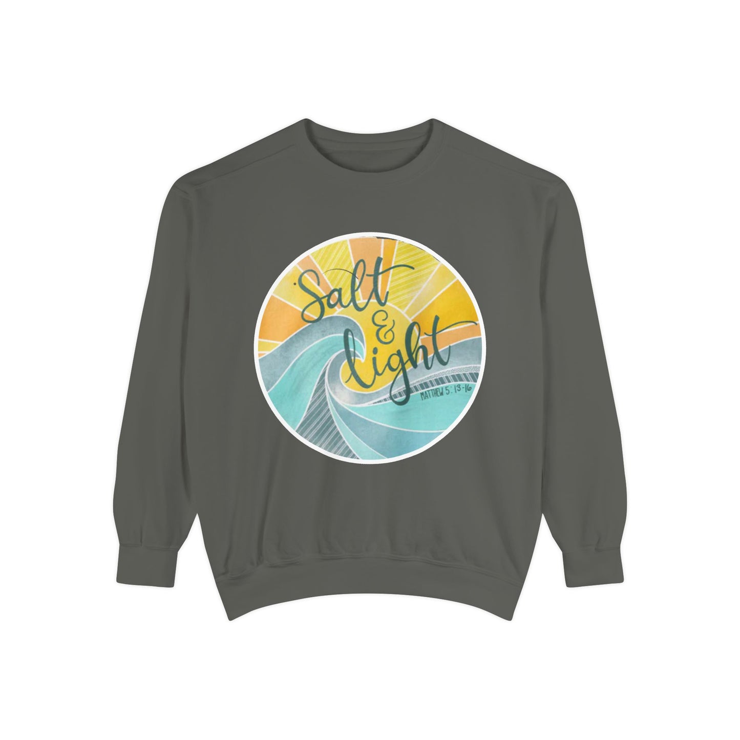Salt and Life Christian Comfort Color Crewneck Sweatshirt - Inspirational Bible Verse Apparel - Secret Sister Gift - Gift for Her -
