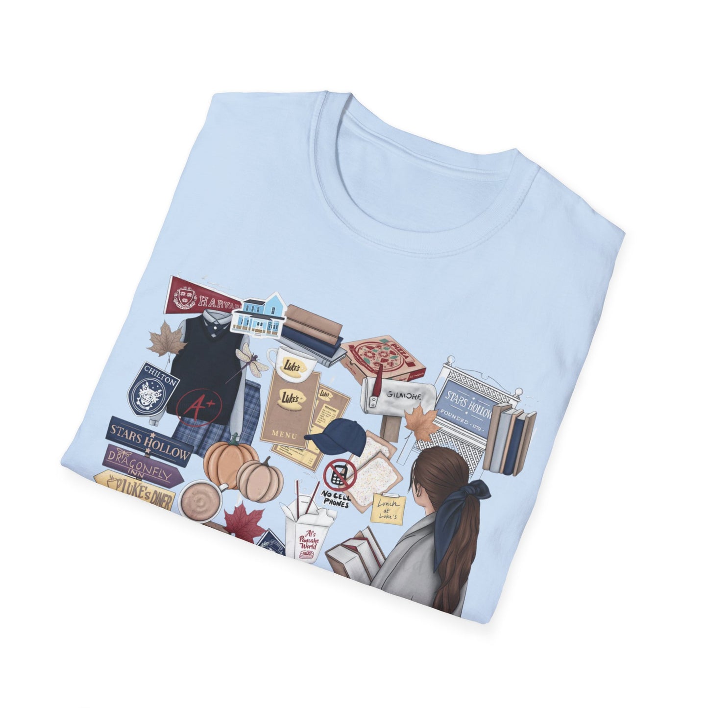 Gilmore Girls themed tshirt for women; Mother Daughter shirt; TV apparel; Fan club apparel; Dragonfly inn; Lukes Diner; Chilton; Yale