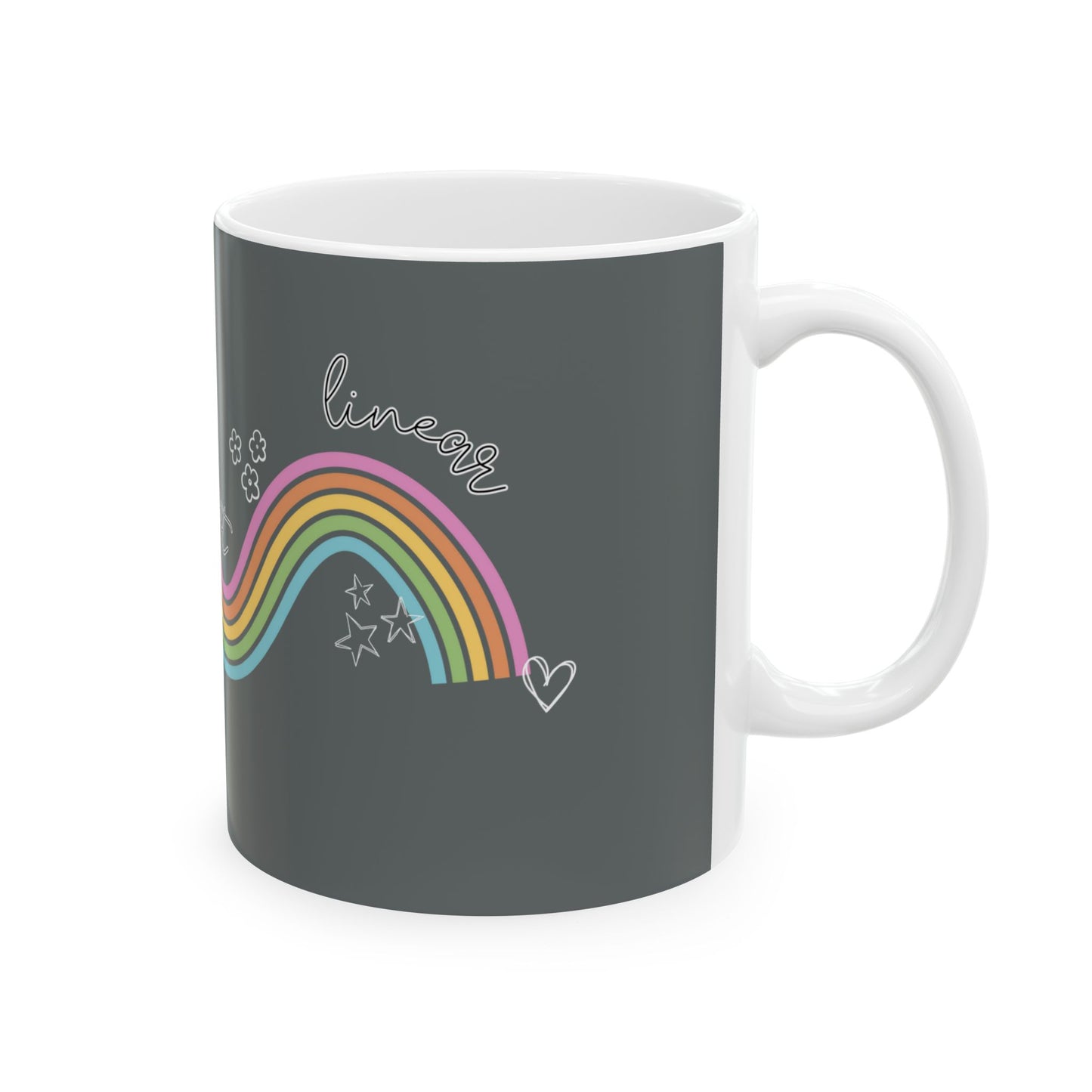 Progress is Not Linear Coffee Cup - Rainbow Coffee Cup - Special Education Teacher Cup - Teacher Appreciation Gift - Autism Acceptance
