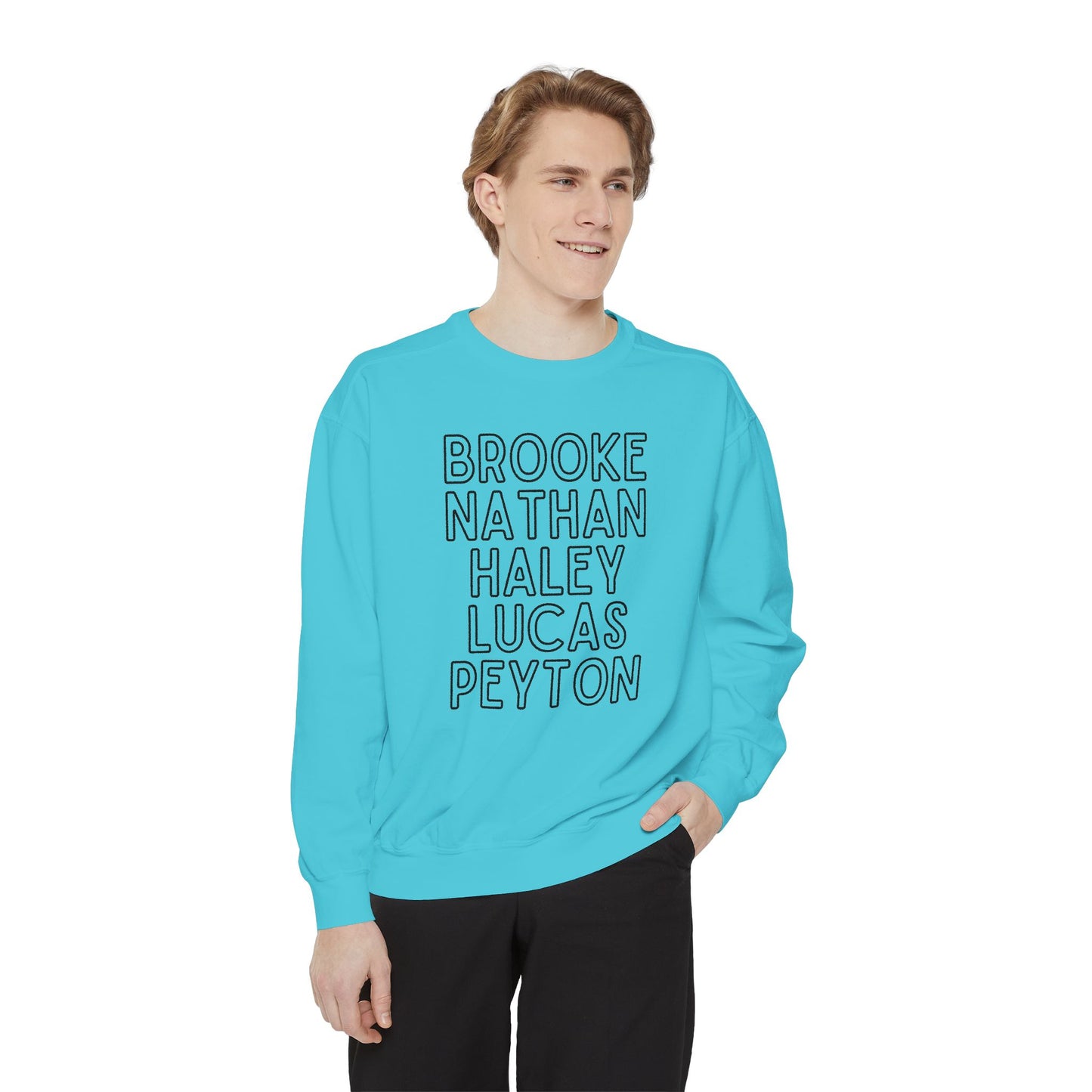 Ravens' Tree Hill Crew Neck Comfort Colors Sweatshirt - One Tree Hill Ravens Themed Shirt - OG Character Names