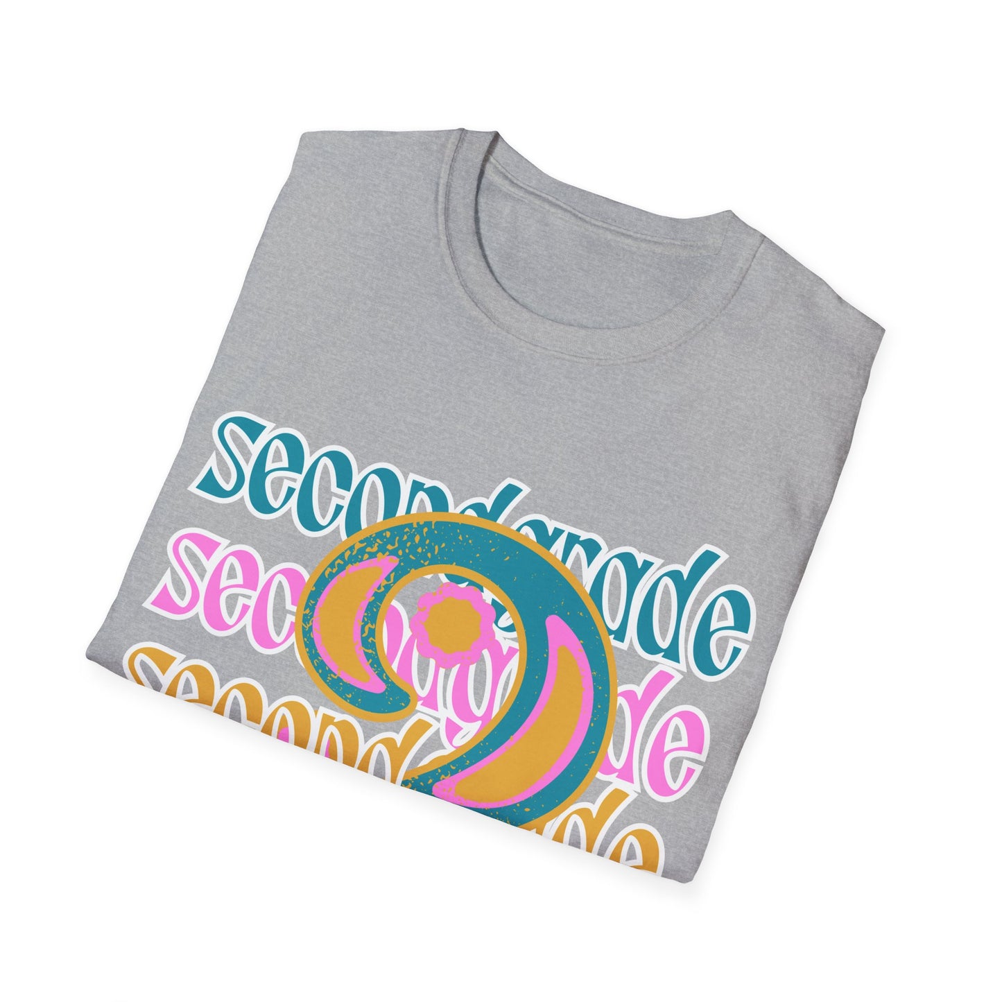 Second Grade Teacher T-Shirt - Retro Design - Colorful Teacher Tee - Grade 2 - Teacher gifts - Grade Level Tees -