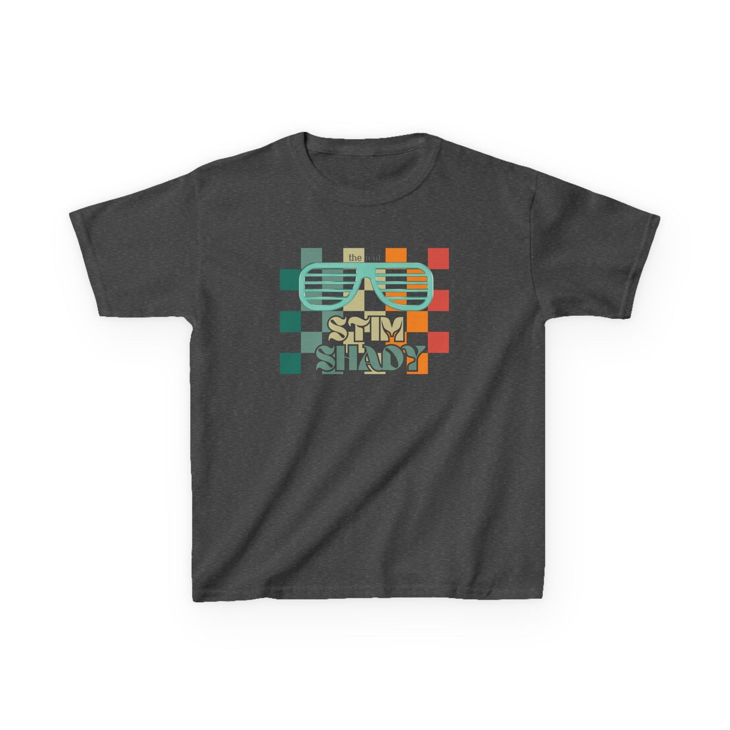 Neurodiversity Kids Tee, Autism Awareness Shirt, Stimming Tshirt, Real Stem Shady, Children's Heavy Cotton Top
