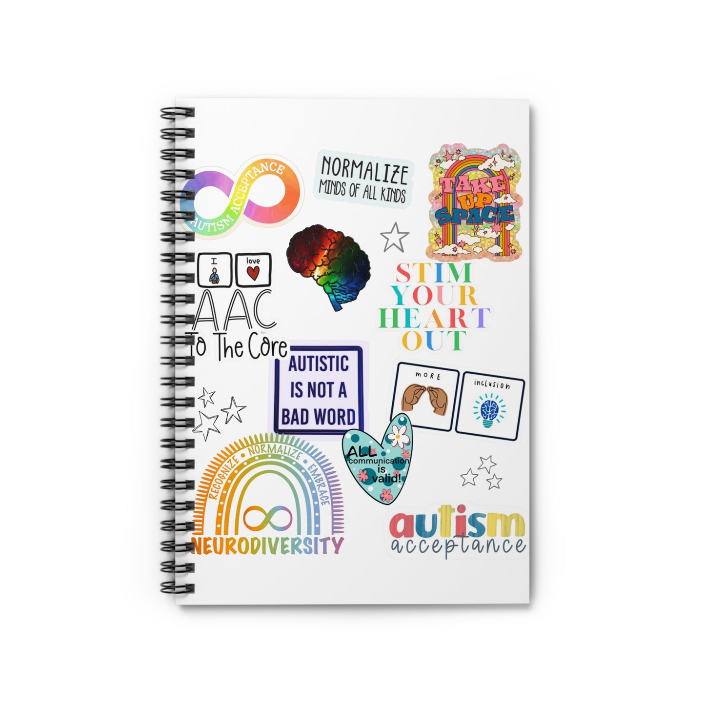 Autism Acceptance Spiral Notebook - Colorful Ruled Line Journal for Advocacy and Awareness - Spiral Bound Notebook - Special Education
