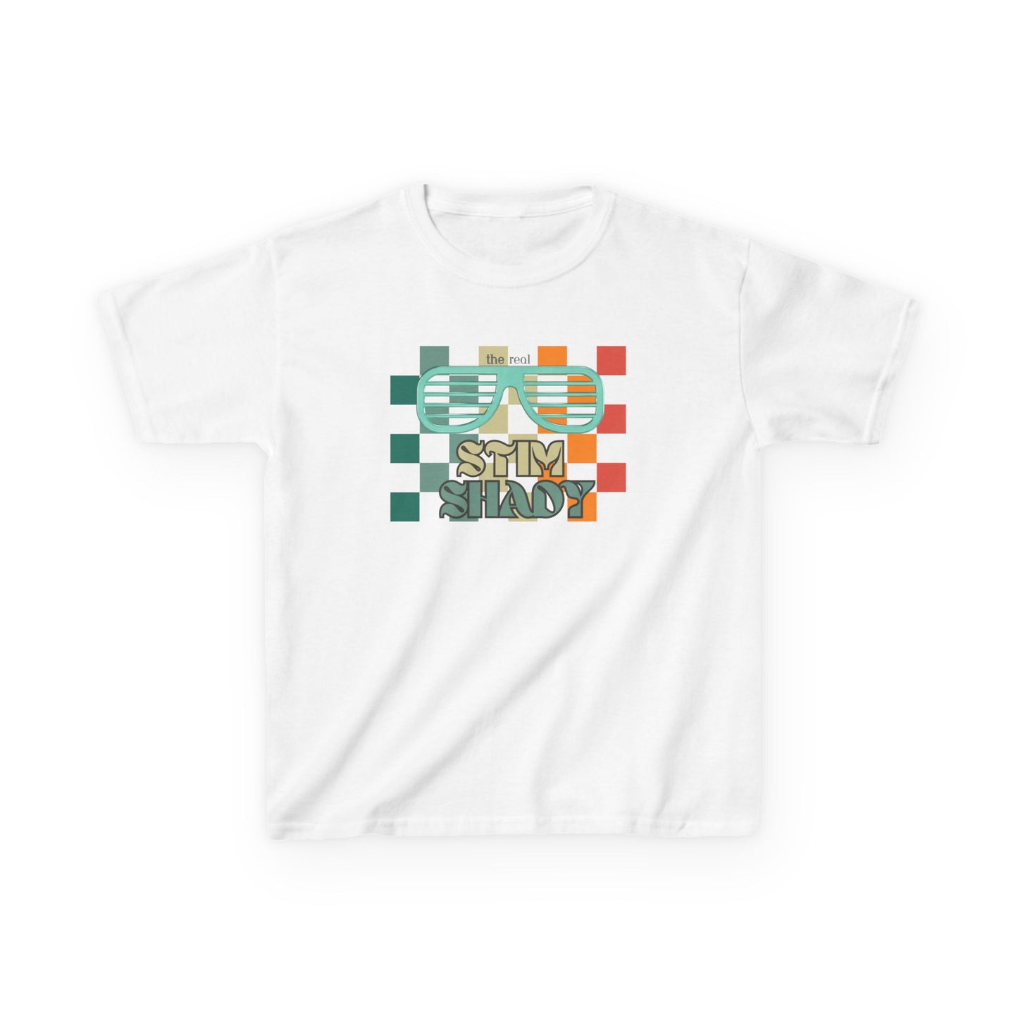 Neurodiversity Kids Tee, Autism Awareness Shirt, Stimming Tshirt, Real Stem Shady, Children's Heavy Cotton Top
