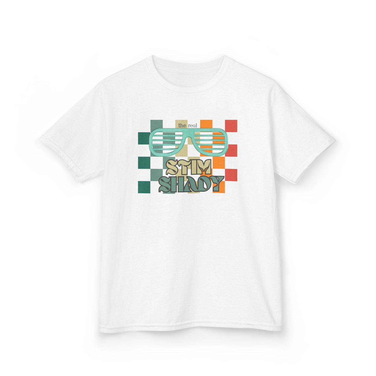 Neurodiversity Kids Tee, Autism Awareness Shirt, Stimming Tshirt, Real Stem Shady, Children's Heavy Cotton Top