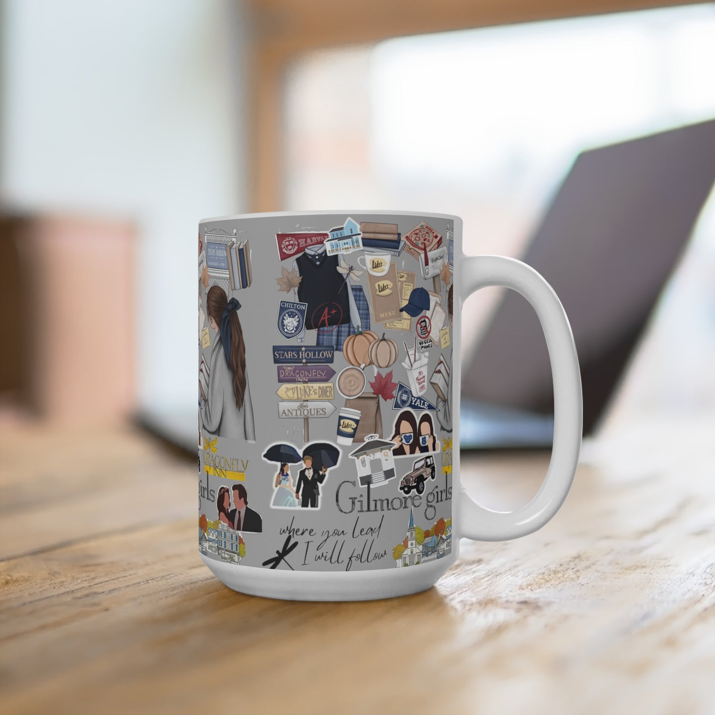 Where You Lead Gilmore Girls Coffee Mug - Gilmore Girls Themed Cup - No Handle Coffee Mug - Fall Theme Coffee Cup