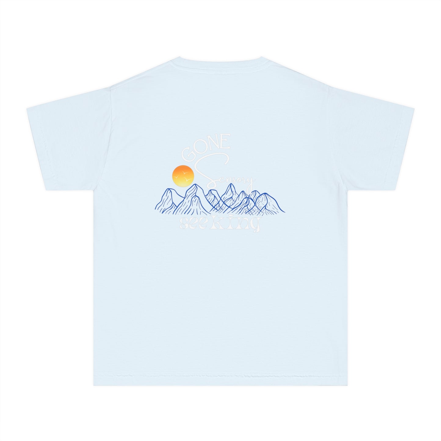 Adventure Awaits - Sensory Seeking Kids T-shirt - Comfort Colors - Autism Acceptance - Front AND back Design