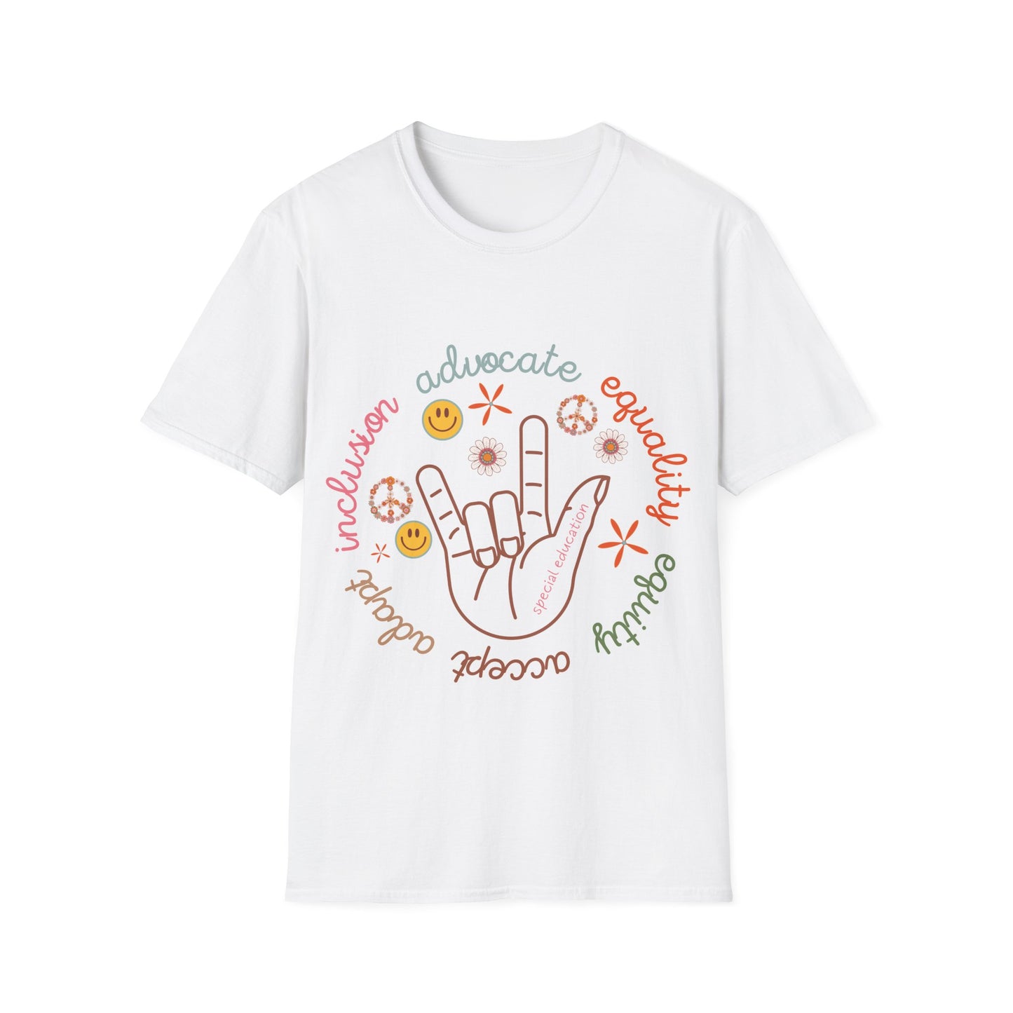 Special Education Teacher Shirt - Retro Theme Advocate Inclusion and Equality - Teacher appreciation - Teacher Tee