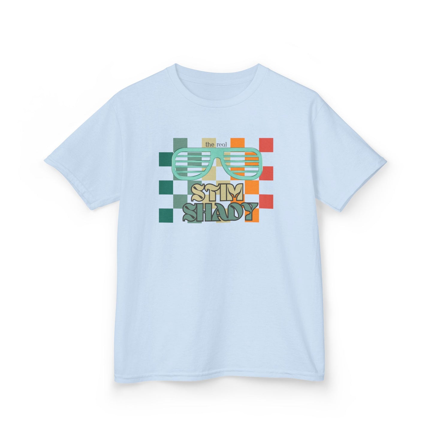 Neurodiversity Kids Tee, Autism Awareness Shirt, Stimming Tshirt, Real Stem Shady, Children's Heavy Cotton Top