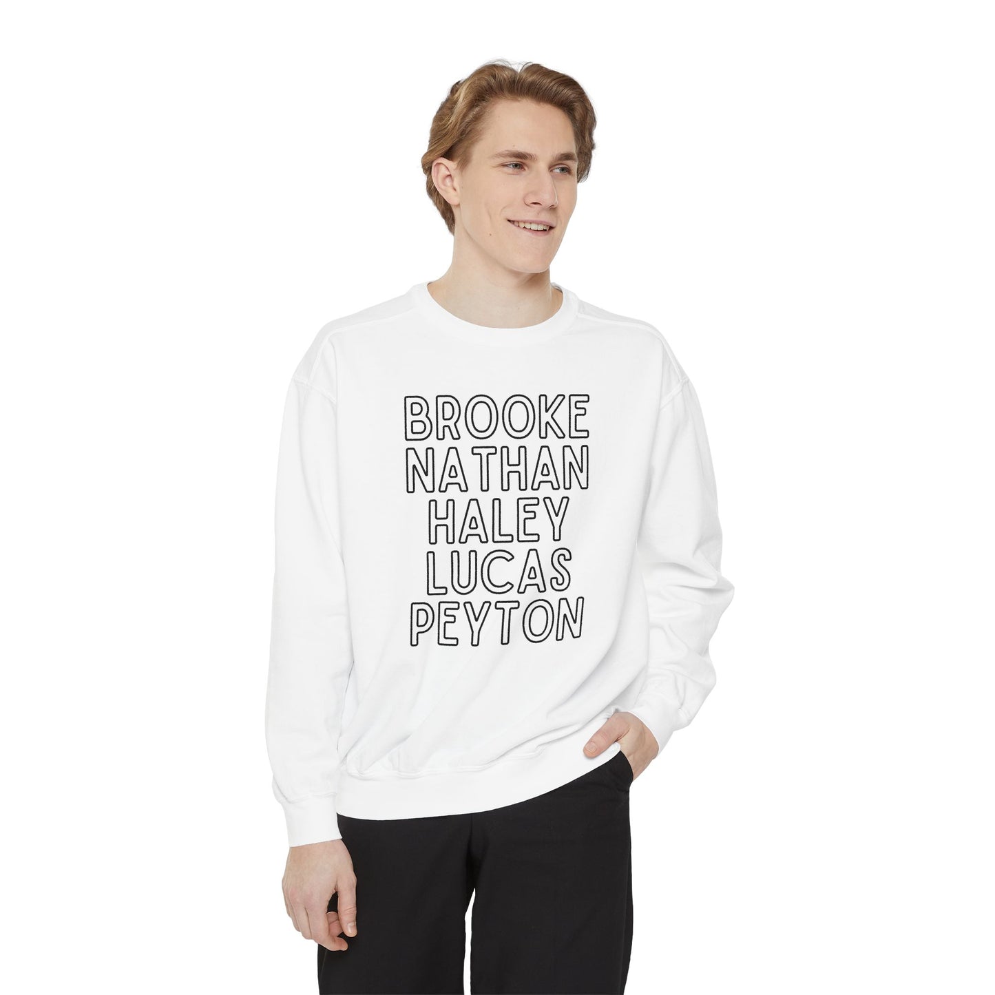 Ravens' Tree Hill Crew Neck Comfort Colors Sweatshirt - One Tree Hill Ravens Themed Shirt - OG Character Names
