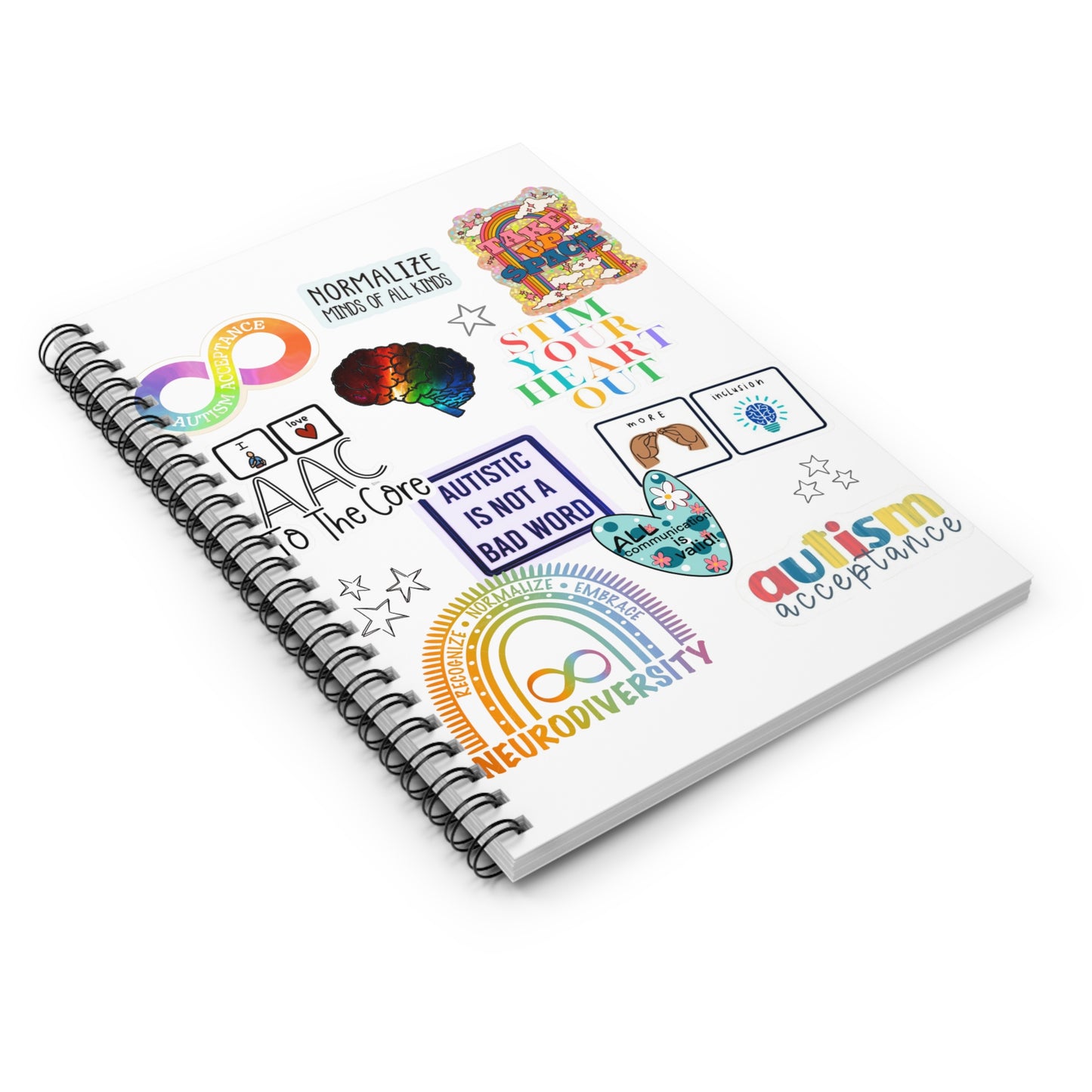 Autism Acceptance Spiral Notebook - Colorful Ruled Line Journal for Advocacy and Awareness - Spiral Bound Notebook - Special Education
