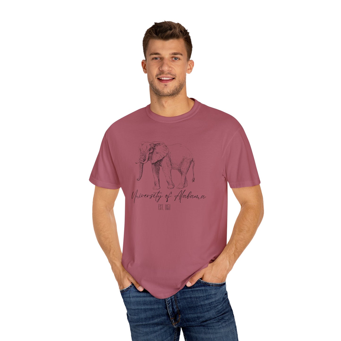 Crimson Tide Spirit T-Shirt - Majestic Elephant Design - University of Alabama Est. 1831