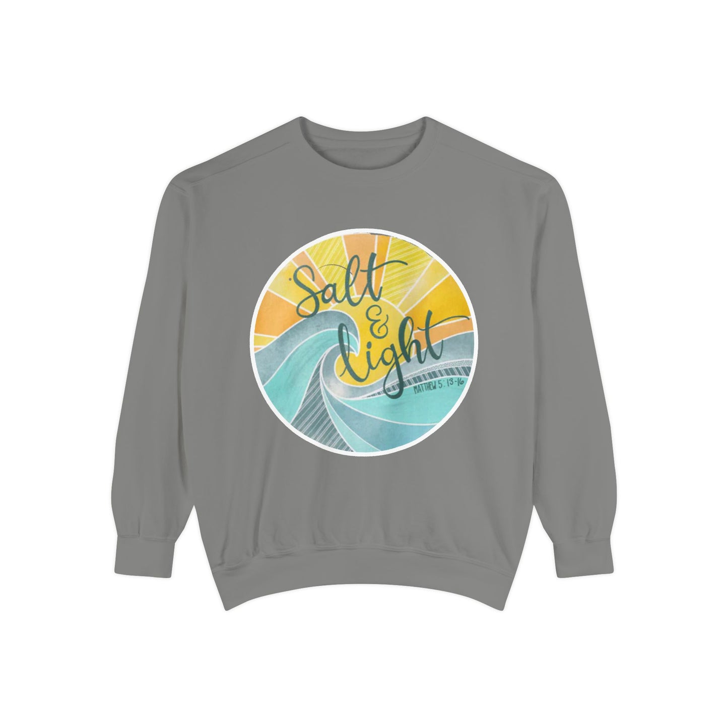 Salt and Life Christian Comfort Color Crewneck Sweatshirt - Inspirational Bible Verse Apparel - Secret Sister Gift - Gift for Her -