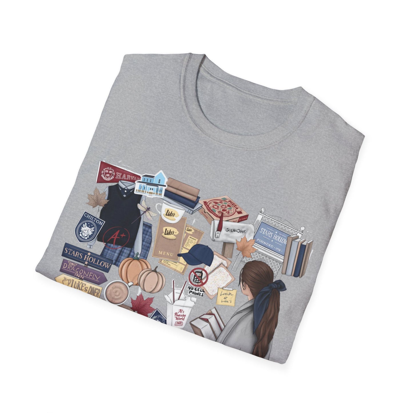 Gilmore Girls themed tshirt for women; Mother Daughter shirt; TV apparel; Fan club apparel; Dragonfly inn; Lukes Diner; Chilton; Yale
