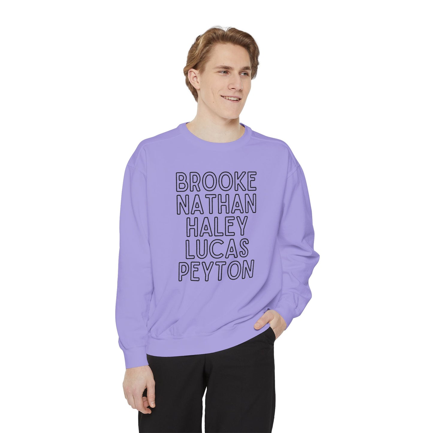 Ravens' Tree Hill Crew Neck Comfort Colors Sweatshirt - One Tree Hill Ravens Themed Shirt - OG Character Names