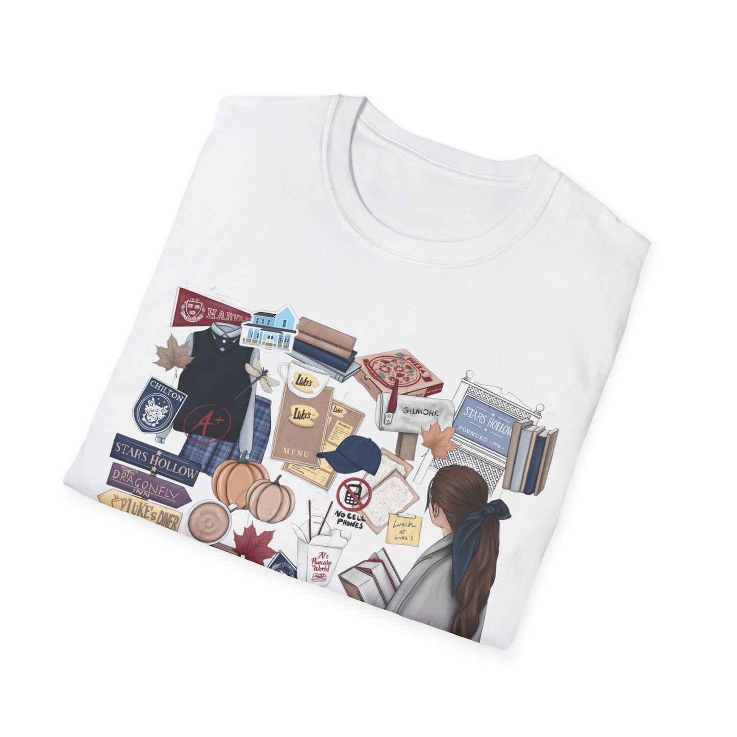 Gilmore Girls themed tshirt for women; Mother Daughter shirt; TV apparel; Fan club apparel; Dragonfly inn; Lukes Diner; Chilton; Yale