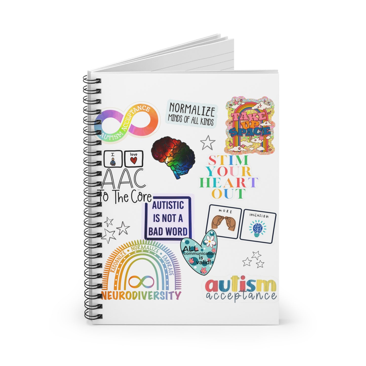 Autism Acceptance Spiral Notebook - Colorful Ruled Line Journal for Advocacy and Awareness - Spiral Bound Notebook - Special Education