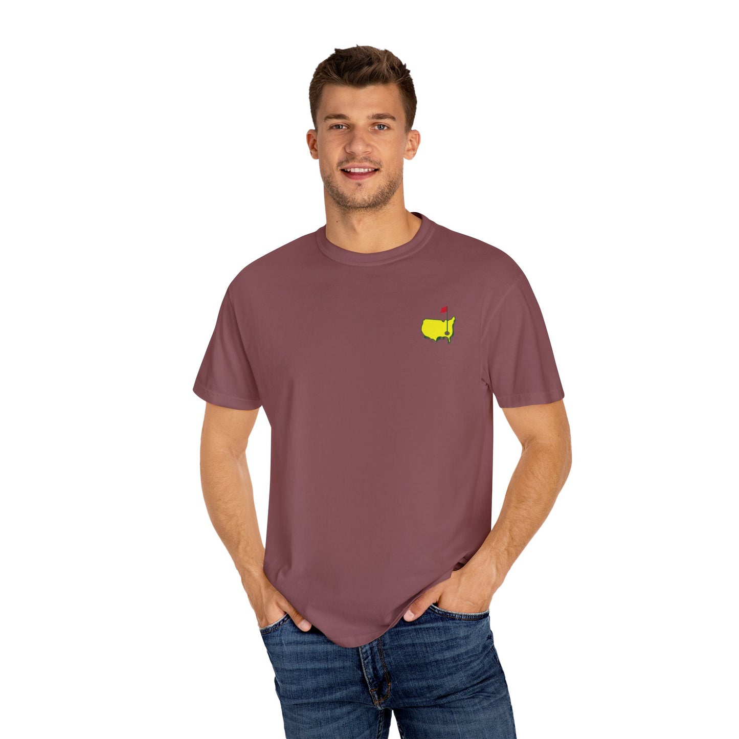 Golf T Shirt for Women and Men - Master's Golf Tournament Theme - Augusta Georgia Clubhouse Shirt- Front and Back T Shirt - Comfort Colors