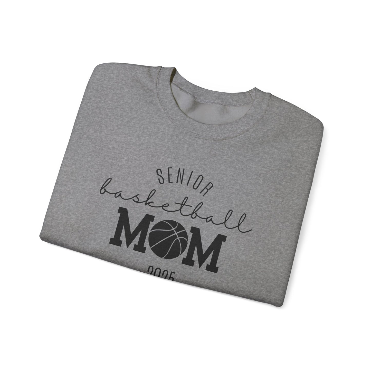 Basketball Mom Personalized Crewneck Sweatshirt for Senior Player, Team Mom Gift, Sports Mom Apparel, Customized Basketball Mom Sweatshirt