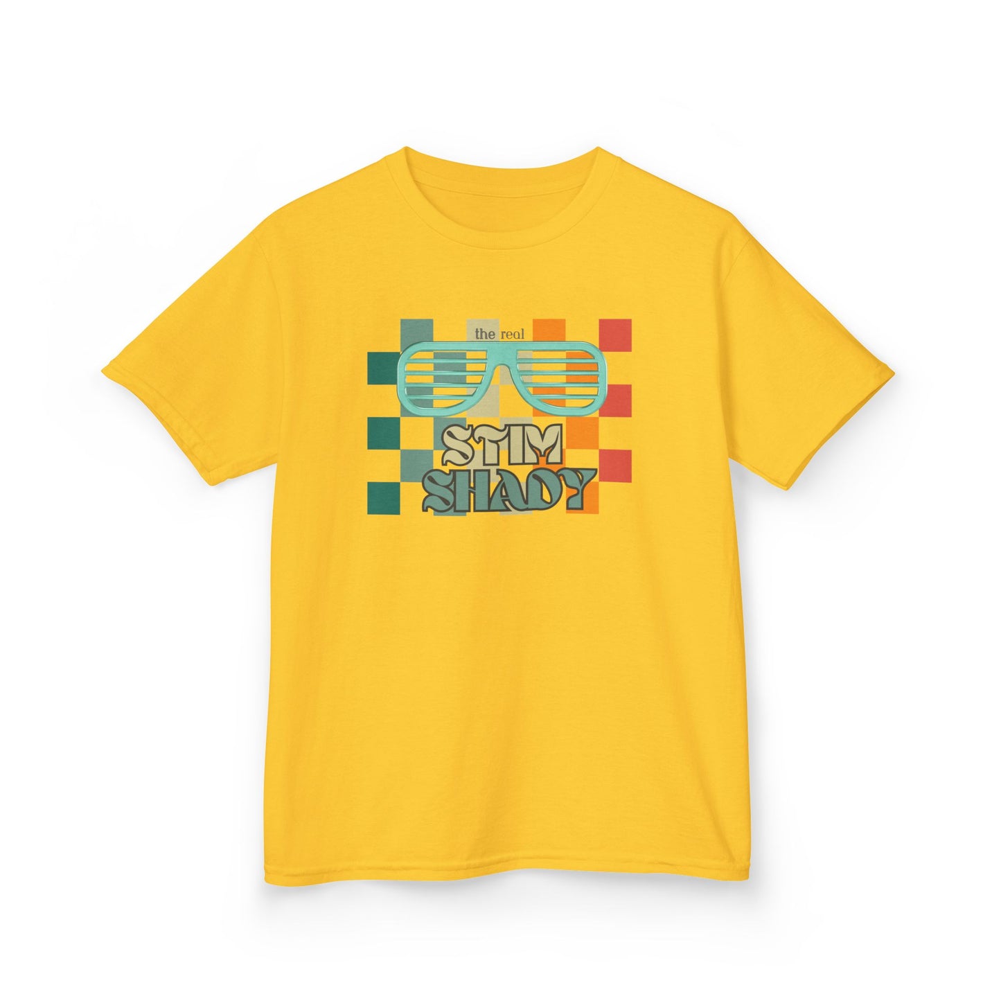 Neurodiversity Kids Tee, Autism Awareness Shirt, Stimming Tshirt, Real Stem Shady, Children's Heavy Cotton Top