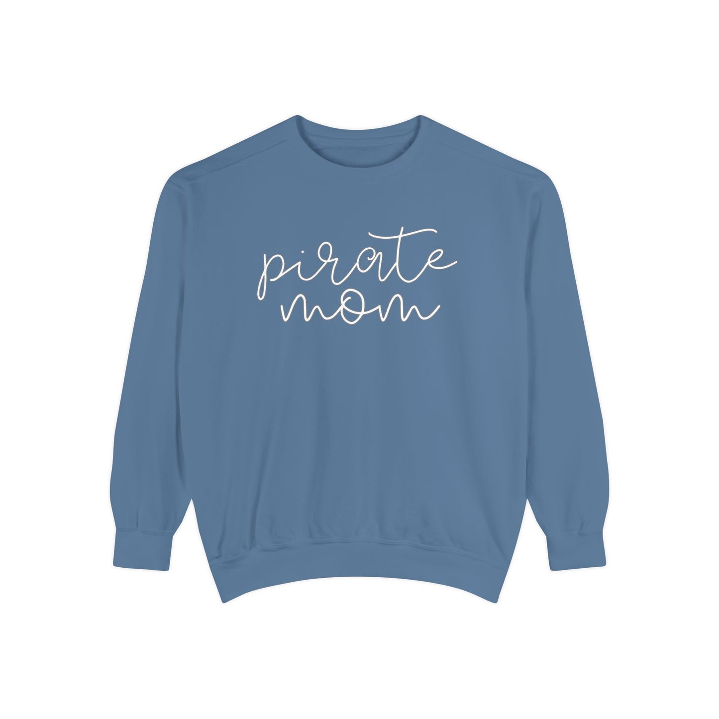 Pirate Mom Comfort Color Sweatshirt - Pirate Theme Shirt - Mom Shirt - Women's Mascot Crewneck