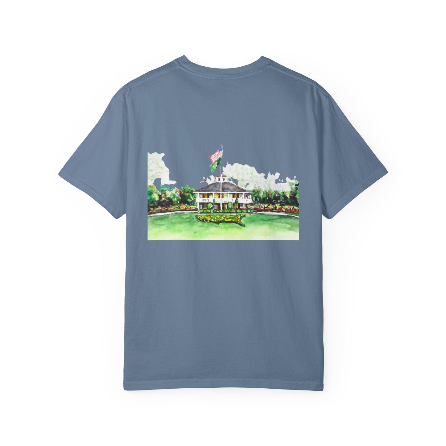 Golf T Shirt for Women and Men - Master's Golf Tournament Theme - Augusta Georgia Clubhouse Shirt- Front and Back T Shirt - Comfort Colors