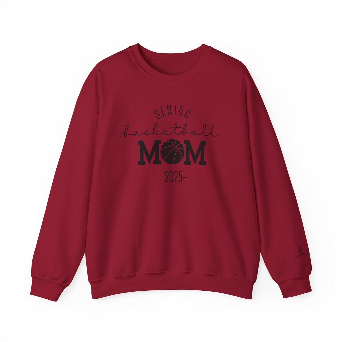Basketball Mom Personalized Crewneck Sweatshirt for Senior Player, Team Mom Gift, Sports Mom Apparel, Customized Basketball Mom Sweatshirt