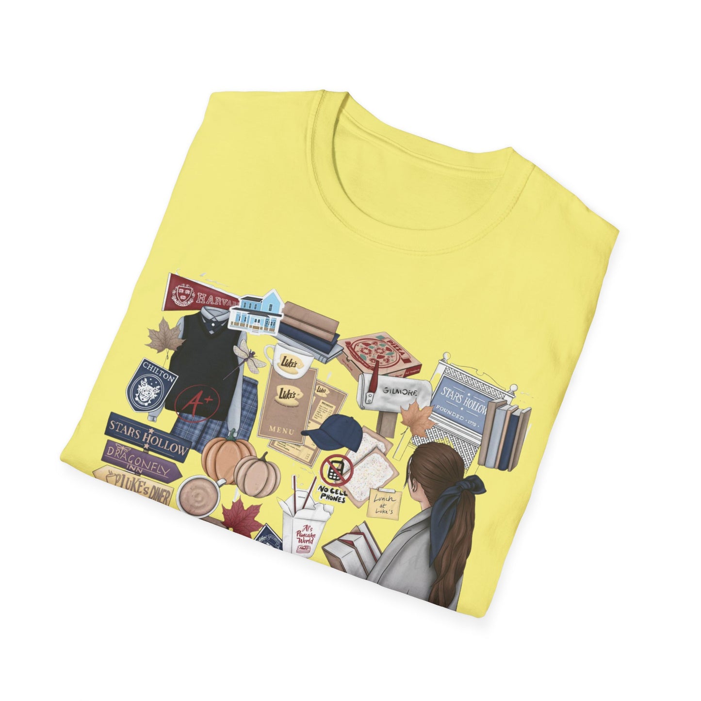 Gilmore Girls themed tshirt for women; Mother Daughter shirt; TV apparel; Fan club apparel; Dragonfly inn; Lukes Diner; Chilton; Yale