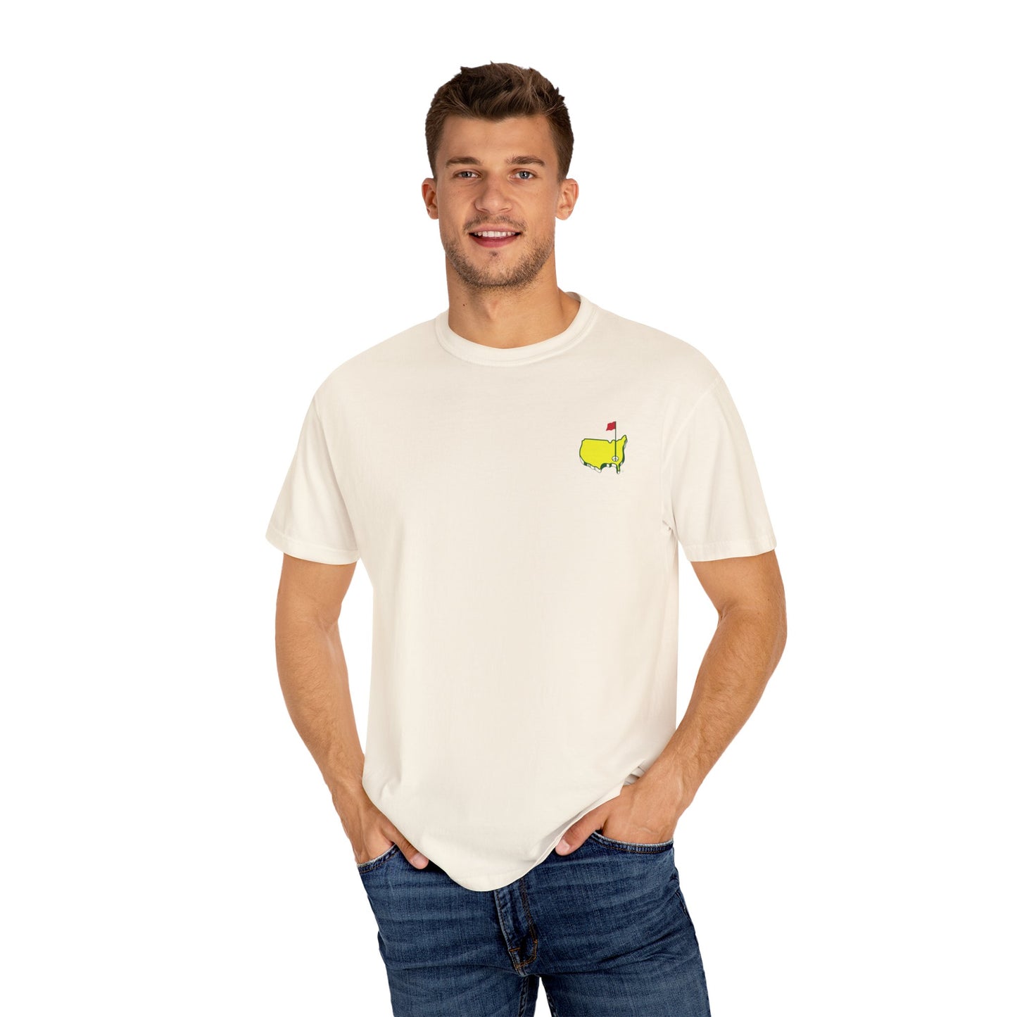 Golf T Shirt for Women and Men - Master's Golf Tournament Theme - Augusta Georgia Clubhouse Shirt- Front and Back T Shirt - Comfort Colors