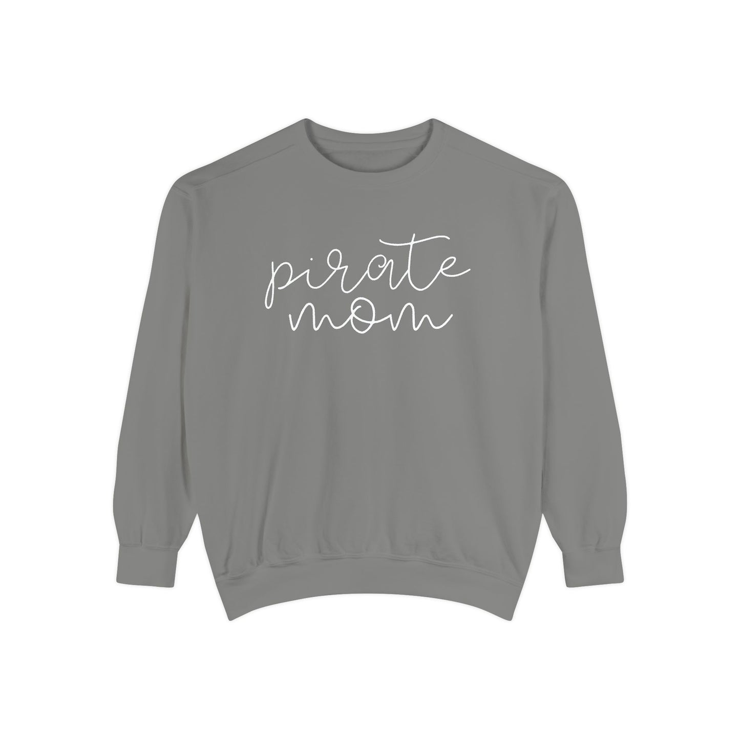 Pirate Mom Comfort Color Sweatshirt - Pirate Theme Shirt - Mom Shirt - Women's Mascot Crewneck
