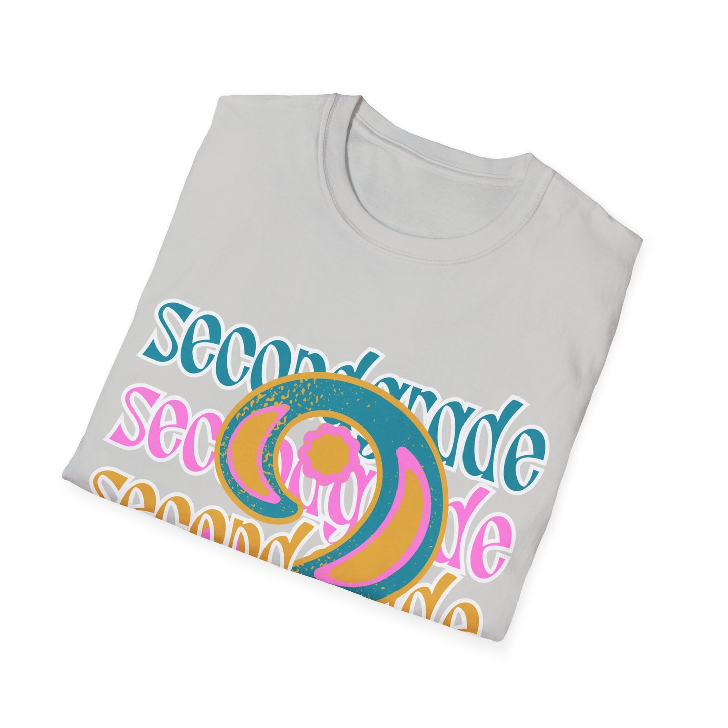 Second Grade Teacher T-Shirt - Retro Design - Colorful Teacher Tee - Grade 2 - Teacher gifts - Grade Level Tees -