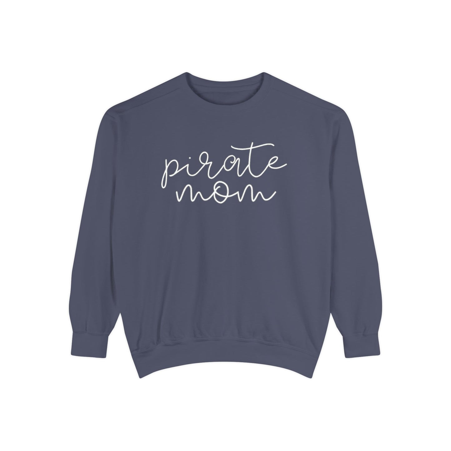 Pirate Mom Comfort Color Sweatshirt - Pirate Theme Shirt - Mom Shirt - Women's Mascot Crewneck