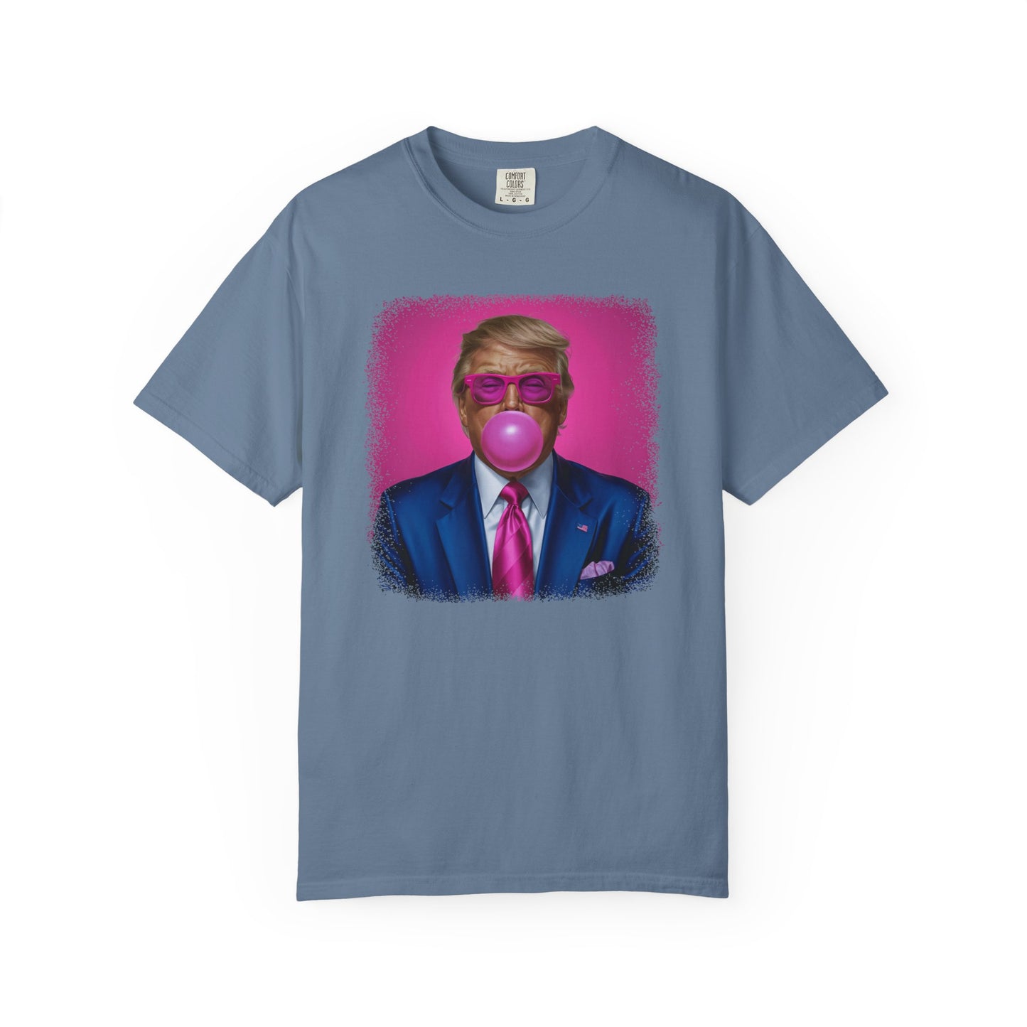 Bubblegum Bliss Comfort Tee - Cute Donald Trump Graphic - Womens Soft Comfort Color T-Shirt - MAGA
