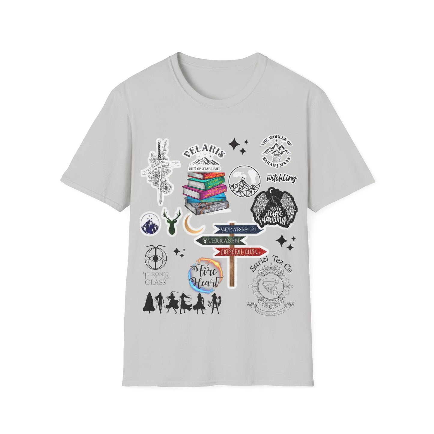 Sarah J Maas Theme Book T Shirt; A Court of Thorns and Roses; Throne of Glass; BookTok; Women's Bookworm tee; Fiction; Book lover; Read