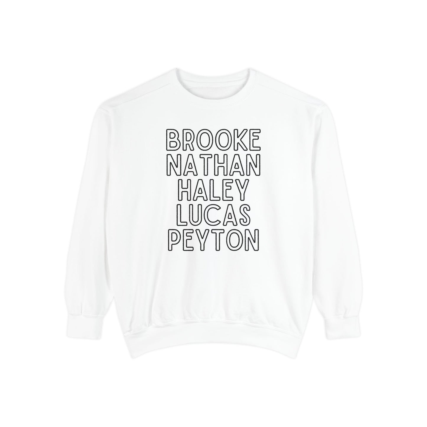 Ravens' Tree Hill Crew Neck Comfort Colors Sweatshirt - One Tree Hill Ravens Themed Shirt - OG Character Names