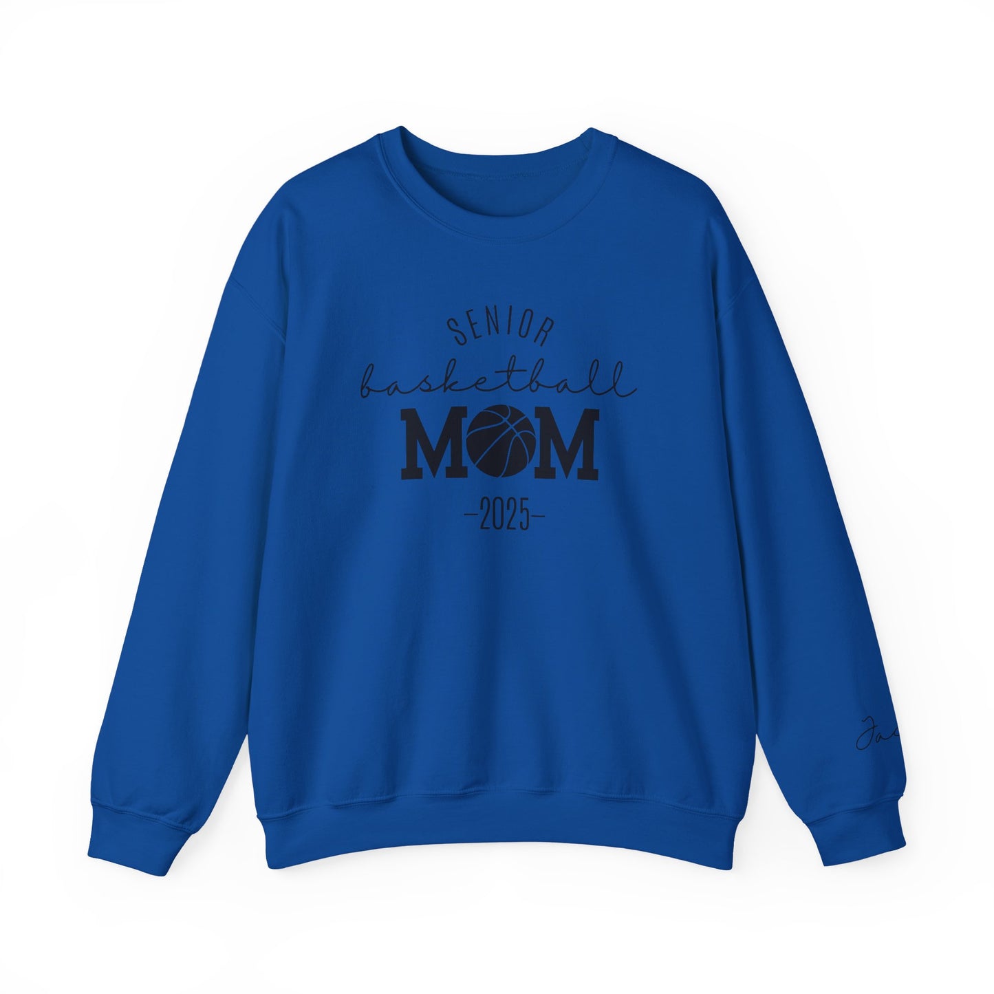Basketball Mom Personalized Crewneck Sweatshirt for Senior Player, Team Mom Gift, Sports Mom Apparel, Customized Basketball Mom Sweatshirt